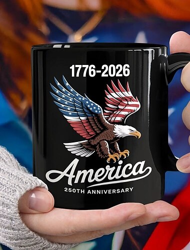  Mok ter ere van het 250-jarig bestaan van de Verenigde Staten, patriottisch cadeau, keramische koffiemok ter gelegenheid van het 250-jarig jubileum, 1776-2026 Amerika 250, cadeau voor