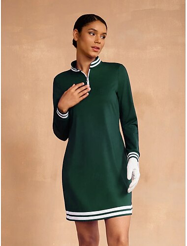  Naisten golf mekko Tumman vihreä Pitkähihainen Hameet Naisten Golfasut Vaatteet Asut Vaatteet