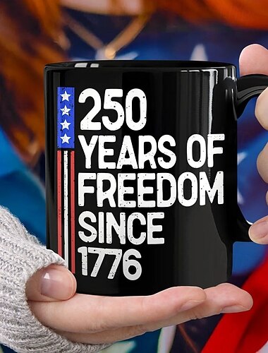  Mok ter ere van het 250-jarig bestaan van de Verenigde Staten, patriottisch cadeau, keramische koffiemok ter gelegenheid van het 250-jarig jubileum, 1776-2026 Amerika 250, cadeau voor