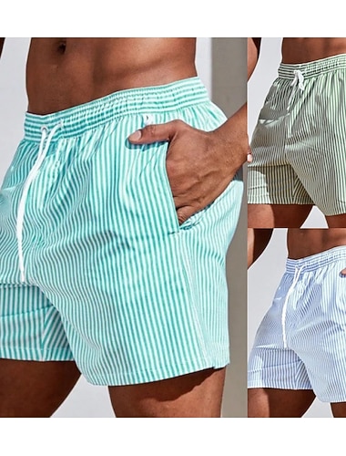  Miesten Uimashortsit Uimahousut Raita Kurenauha Taskut Nopea kuivuminen Taskuilla Surffishortsit Uimapuku Lainelautailu Hiekkaranta Vesiurheilu Kesä