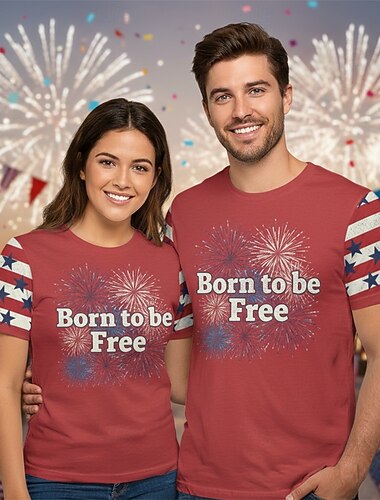  Patriotismi T-paita Graafinen t-paita USA Retro / vintage Patriotismi T-paita 1776–2026 varten Sukupuolineutraali Aikuisten 3D-tulostus varten Itsenäisyyspäivä 4. heinäkuuta Juhla