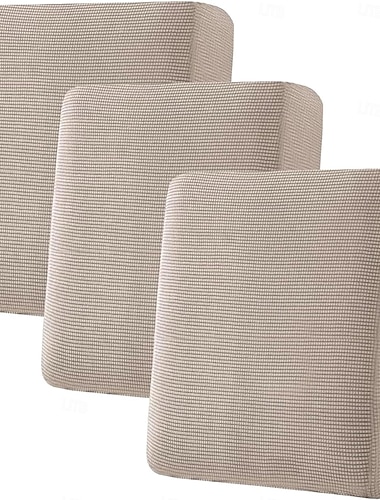  3 stk. superelastiske individuelle sitteputetrekk sofatrekk sofaputetrekk sett tykt jacquard teksturert twillstoff