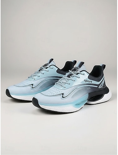  himmelblå sportssko for kvinner - pustende nettingoverdel, polstret luftsåle, moderne atletiske joggesko for løping, turgåing, trening på treningsstudio, fitness, jogging, reiser &hverdags sportsklær