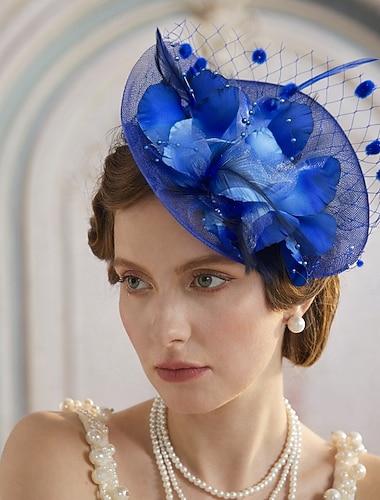  Elegante Vintage affascinante Gentildonna Floreale Costume Unisex Mascherata Tè Ascot Festival delle corse di cavalli Adulti Copricapo Tutte le stagioni