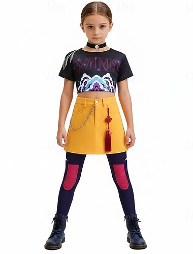  Zainspirowane K-popem Zainspirowany koreańskim idolem Gwiazda popu Kostium Cosplay Kostium grupowy Fantazyjne przebranie Dla dziewczynek Dla dzieci Halloween Karnawał Spektakl Comic Con Anime Expo