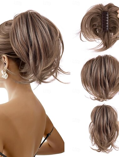  Clip In / On Pferdeschwanz Weich / Verstellbar / Bequem Synthetische Haare Haarstück Haar-Verlängerung Glatt 12 Zoll Täglich / Urlaub / Party
