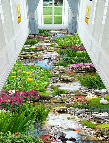  Läuferteppich mit 3D-Optik, 2D-Flachdruck, geeignet für Wohnzimmer, Schlafzimmer, Flur, Korridor, individuell gestaltbar, rutschfest, für Küche und Eingangsbereich.