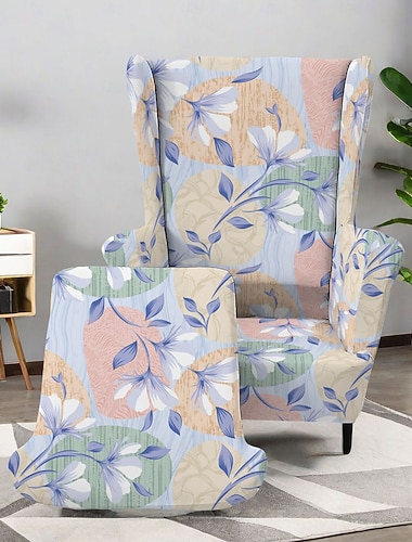  Eenpersoons bankhoes, elastische beschermhoes voor fauteuils, stofwerende hoes, moderne kerst- en landelijke stijl stoelhoes voor fauteuils en relaxstoelen