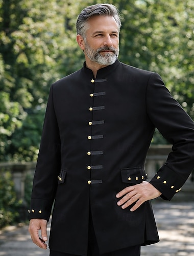  عتيق / معتق روكوكو فيكتوريا ملابس الخارح أكمام طويلة الزي الملكي ملابس تنكرية رجالي عيد الرعب مهرجان معرض النهضة LARP بالغين بلايز كل الفصول