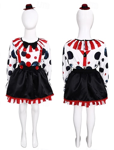  Karnevaali puku 2026 Hieno puku Pelle Narri sirkus Cosplay Lasten Tyttöjen Halloween Juhla Pukeudu