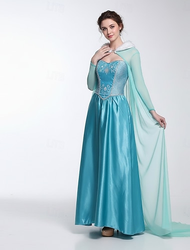  Elsa Vestito Costume Cosplay Cosplay Abito da vacanza for Per donna Adulti Natale Carnevale