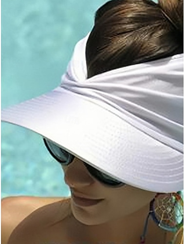  Damen Hut Sonnenhut Sonnenschutz Täglich Outdoor Straße Plissiert Einfarbig