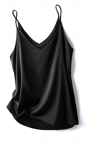  Mujer Blusa Camiseta sin mangas tipo camisola Espalda al Aire Plano Elegante Sin Mangas Con Tirantes Tops regulares Festivos Noche Azul Piscina Rojo coral Negro Verde Claro Azul Marino Verano