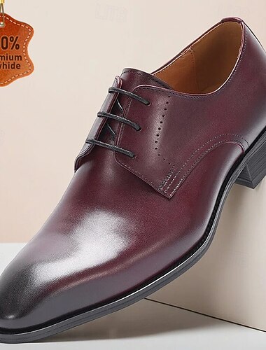  Sapatos sociais masculinos de couro, elegantes e sofisticados, ideais para casamentos e uso no escritório.