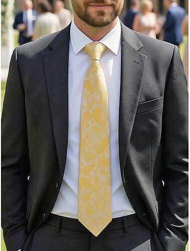  cravatta da uomo con motivo paisley, materiale in poliestere, vari colori, perfetta per matrimoni ed eventi formali