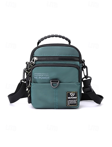 Borsa a tracolla da uomo in poliestere impermeabile, design multiscomparto leggero e di grande capacità, tracolla regolabile, vari colori, zaino a tracolla casual sportivo da viaggio per uso quotidiano