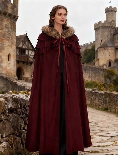  Kostymer i middelalderstil Renessanse Steampunk Kappe Fancy kostyme Viking Kongelig antrekk Kostyme Unisex fantasi Halloween Karneval Ytelse LARP Ren Faire Voksne Kappe