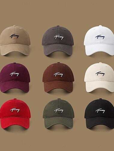  Unisex Baseballkappe Schwarz Weiß Baumwolle Bestickt Buchstabe Aktiv Lässig Lustig Lässig Täglich Outdoor Zitate & Sprüche Sonne Sonnenschutz