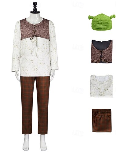  Vihreä hirviö Cosplay Cosplay-Asut Juhla for Miesten Aikuiset Naamiaiset Naamiaiset