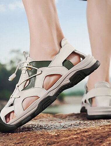  sandali casual da uomo in similpelle, traspiranti e comodi per le avventure all'aria aperta