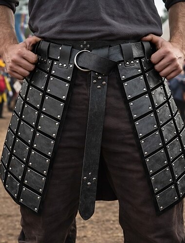  Médiéval Renaissance Armure Ceinture Taille Guerrier Viking Tir à l'arc Déguisement Homme Viking Halloween Carnaval Mascarade LARP Foire de la Renaissance Adulte