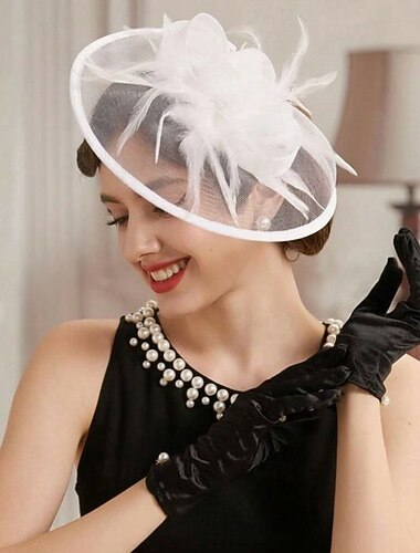  Derby Headpiece Fascinator Gentlewoman Feather Fancy Dress Women's Masquerade Tea Party Ascot Horse Racing Festival Adults' Headpiece All Seasons