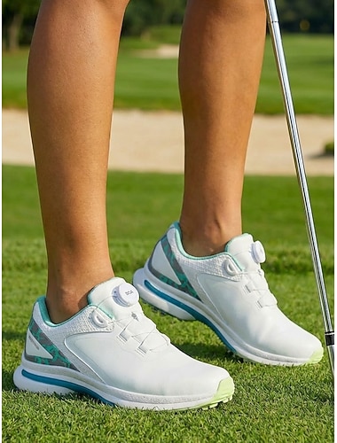  Roze damesgolfschoenen met draaisluiting en profielzool met spikes. &Schokabsorberende tussenzool voor vrouwelijke golfers, toernooien en trainingen. &buitensporten