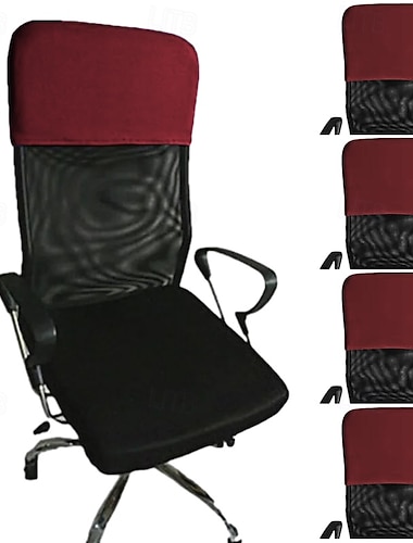  4 db-os rugalmas szék háttámla huzat - porálló, nagy rugalmasságú huzat irodai székhez - kényelmes védőhuzat otthoni irodai szék háttámlájához