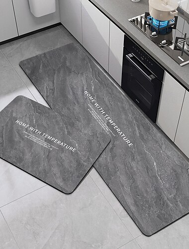  Küchenmatte aus Kieselgur, rutschfest, wasserdicht, öl- und schmutzabweisend, leicht zu reinigen, saugfähig, für Zuhause