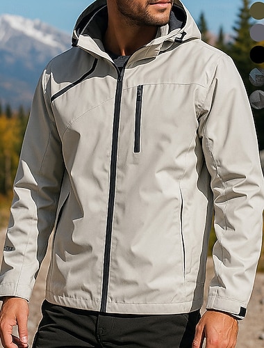  Miesten Tuulitakki Softshell-takki Vaellustakki Ulko- Vedenkestävä Tuulenkestävä Vaellusasut Vaellusvaatteet Kevät Syksy Topit Telttailu / Retkely / Luolailu Juoksu Tumman harmaa Musta Valkoinen