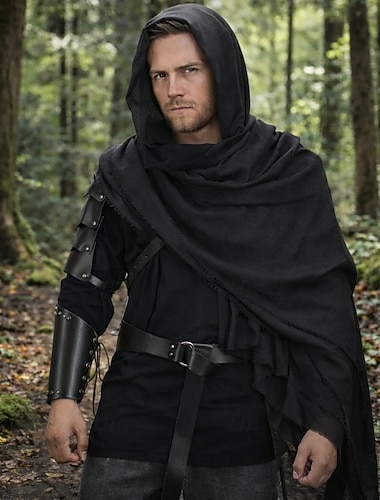  Setti Retro / vintage Keskiaika Renessanssi Aseet ja haarniskat Vyötärövyö Pusero lisävarusteiden kanssa Pitkähihainen Ranger Naamiaispuku Miesten Halloween Karnevaali Naamiaiset Renessanssin messut