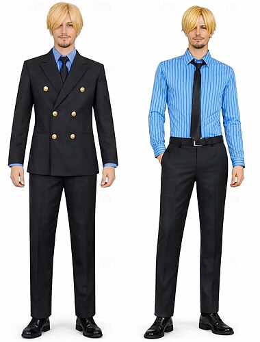  Oceaanavonturier Strohoedpiraat Trotse chef-kok Anime Cosplay kostuum Outfits Cosplay pakken Halloween Carnaval Maskerade Jas Hemd Broeken Voor Voor heren Tiener Volwassenen