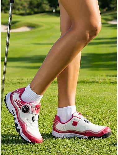  Golfschoenen met spikes voor dames, voorzien van een verstelbare sluiting - comfortabele, sportieve golfsneakers voor dames, perfect voor golfen, oefensessies en wandelen. &actieve outdoor kleding