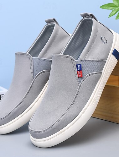  Férfi vászon bebújós cipő, kényelmes és lélegző, tökéletes tengerparti nyaraláshoz és üdülőhelyi viselethez