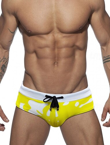  Herren Badeshorts Badehose Badehosen Bedruckt Kordelzug Schnelltrocknend Elastisch Atmungsaktiv Bademode Unterteile Surfen Wassersport Schwimmen Sommer
