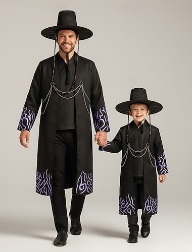  Kpop-inspirert Inspirert av koreansk idol Popstjerne Kostume Hanbok Fancy dress Koreansk tradisjonell Virtuelt idol for Gutt Barne Voksne Halloween Karneval Ytelse Comic Con Anime-messe