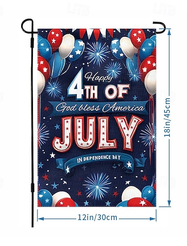  2-pakning uavhengighetsdag hageflagg amerikansk festival gårdsdekorasjon utendørs varmt valg