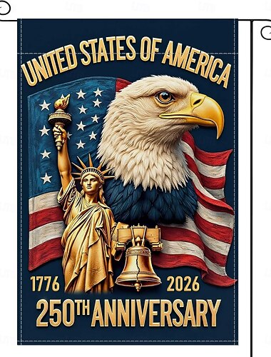  Flagge zum 250. Jahrestag der USA, amerikanische Gedenkflagge zum 250. Jahrestag, patriotische Fanartikel-Flagge für die Gartendekoration