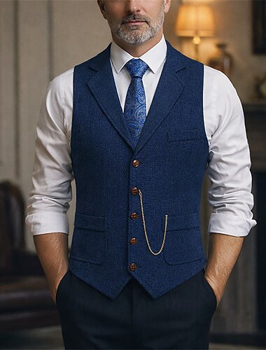  クラシック風 1920年代風 レトリ／ヴィンテージ ベスト チョッキ グレートギャツビー 花婿付添人 仮装 男性用 カーニバル マスカレード プロムドレス パーティー 結婚式 成人 ベスト 春 秋