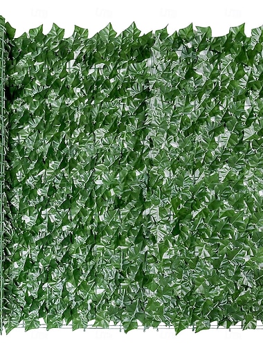  Schermo per recinzione in edera artificiale per la privacy - 40" x 120" con foglie finte anti UV - privacy per patio, balcone, giardino, decorazione da parete verde per cortile