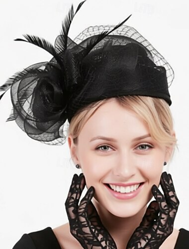  Fascinator-hatt Fascinator Helfarge Kostyme Dame Maskerade Te Fest Ascot Hesteveddeløpsfestival Voksne Hatt