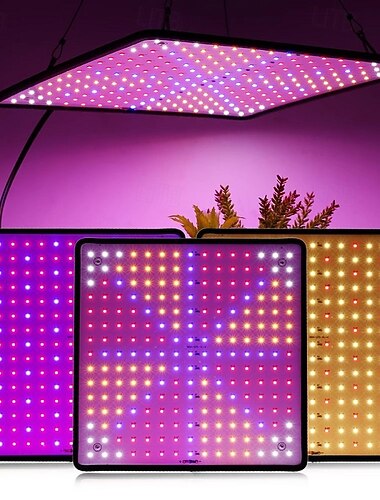  לוח קוונטי led ספקטרום מלא לגידול צמחים לחממה &סוקולנטים, פריחה בתוך הבית &הידרופוני, תקע האיחוד האירופי/ארה"ב/בריטניה/אוסטרליה, בהירות מתכווננת, יעיל באנרגיה
