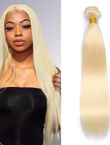  1 Bündel Haarwebereien Brasilianisches Haar Glatt Haarverlängerungen Remy Echthaar Echthaarverlängerungen 12-28 Zoll Weich Natürlicher Haaransatz