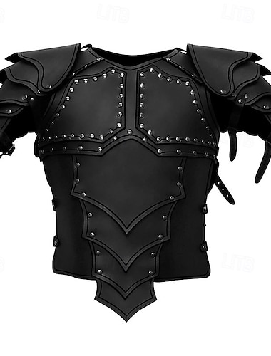  عتيق / معتق العصور الوسطى عصر النهضة الأسلحة والدروع بلا أكمام الفارس فارس سلتيك Ranger ملابس تنكرية رجالي خيال عيد الرعب مهرجان معرض النهضة LARP للبالغين كل الفصول