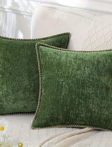  Copricuscini decorativi in ciniglia con punto triangolare, copricuscini morbidi per divano letto