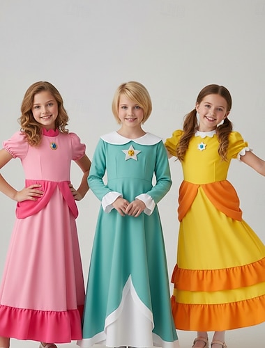  principessa pesca Costume Cosplay Mascherata Accessori Cosplay for Per donna Ragazze Bambini Adulti Carnevale Mascherata