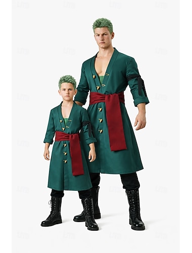  Haveventyrer Swordsman Stråhattpirat Anime Cosplay kostyme Drakter Cosplay-drakter Halloween Karneval Kostume Til Gutt Barne Voksne