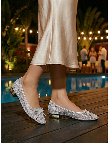  Transparante ballerina's voor dames met bloemenprint en gouden accenten – comfortabele en stijlvolle schoenen voor vakantiediners en zomeravonden.