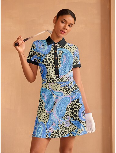  Naisten Tennismekko golf mekko Taivaan sininen Lyhythihainen Hameet Naisten Golfasut Vaatteet Asut Vaatteet