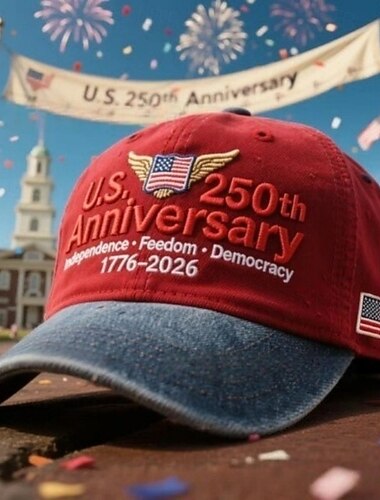  Verenigde Staten 250ste Verjaardag Hoed Eerbetoon Patriottische Baseballpet Verstelbare Retro Gewassen Vrijheids Hoed Veteranen Ondersteuning Hoed Verstelbare Patriottische Baseball Pet